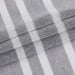 HYGGE CAVE | SILVERY GRAY AND WHITE STRIPED SHOWER CURTAIN
