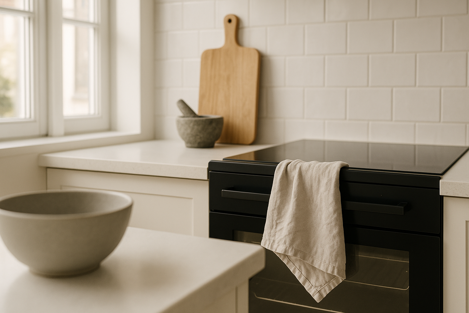 Stone Washed Linen Tea Towel