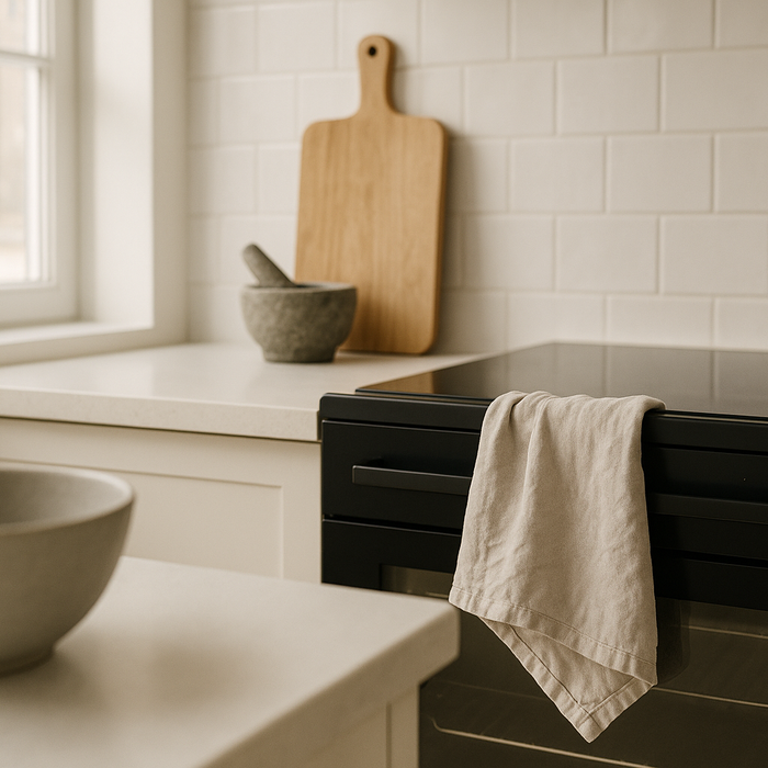 Stone Washed Linen Tea Towel