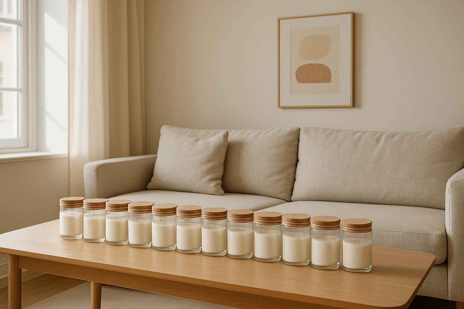 The Art of Candle Display with Sleek Glass Vessels