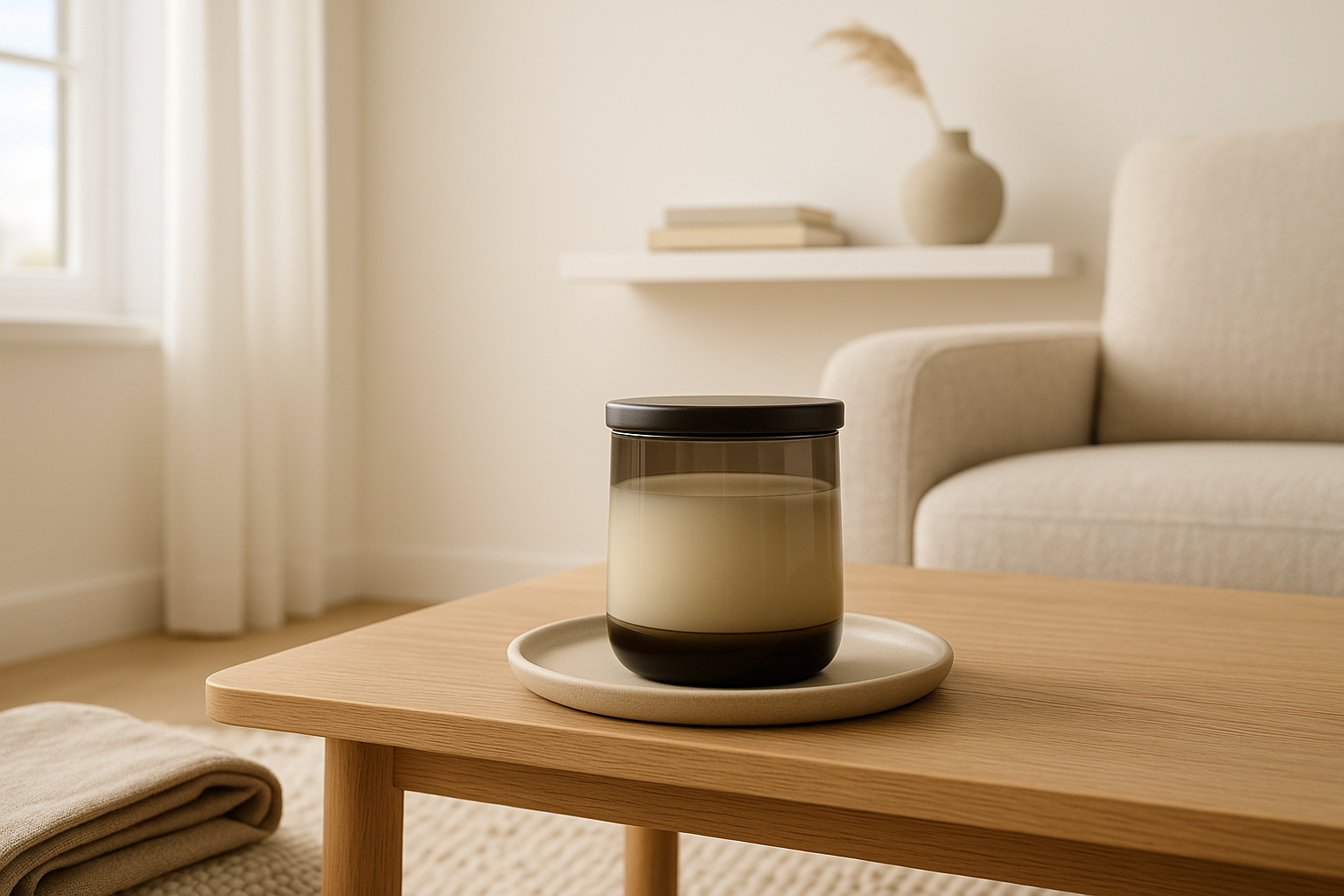 How to Style a Two-Toned Glass Candle Vessel in Your Home