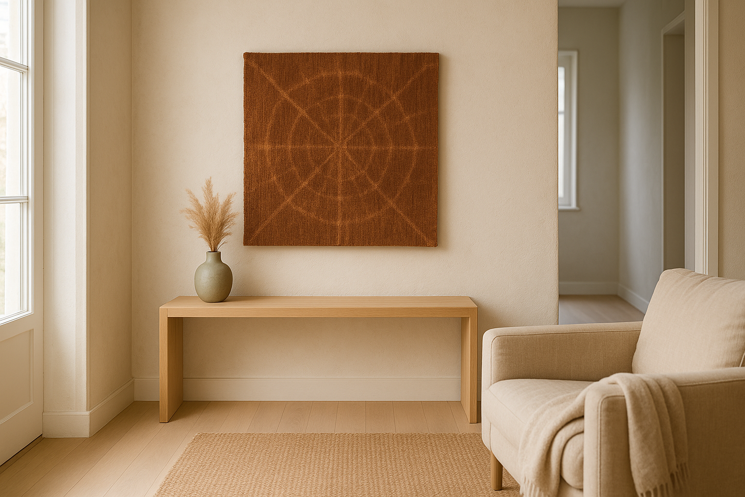How to Style a Handcrafted Raffia Wall Hanging for Warmth and Texture