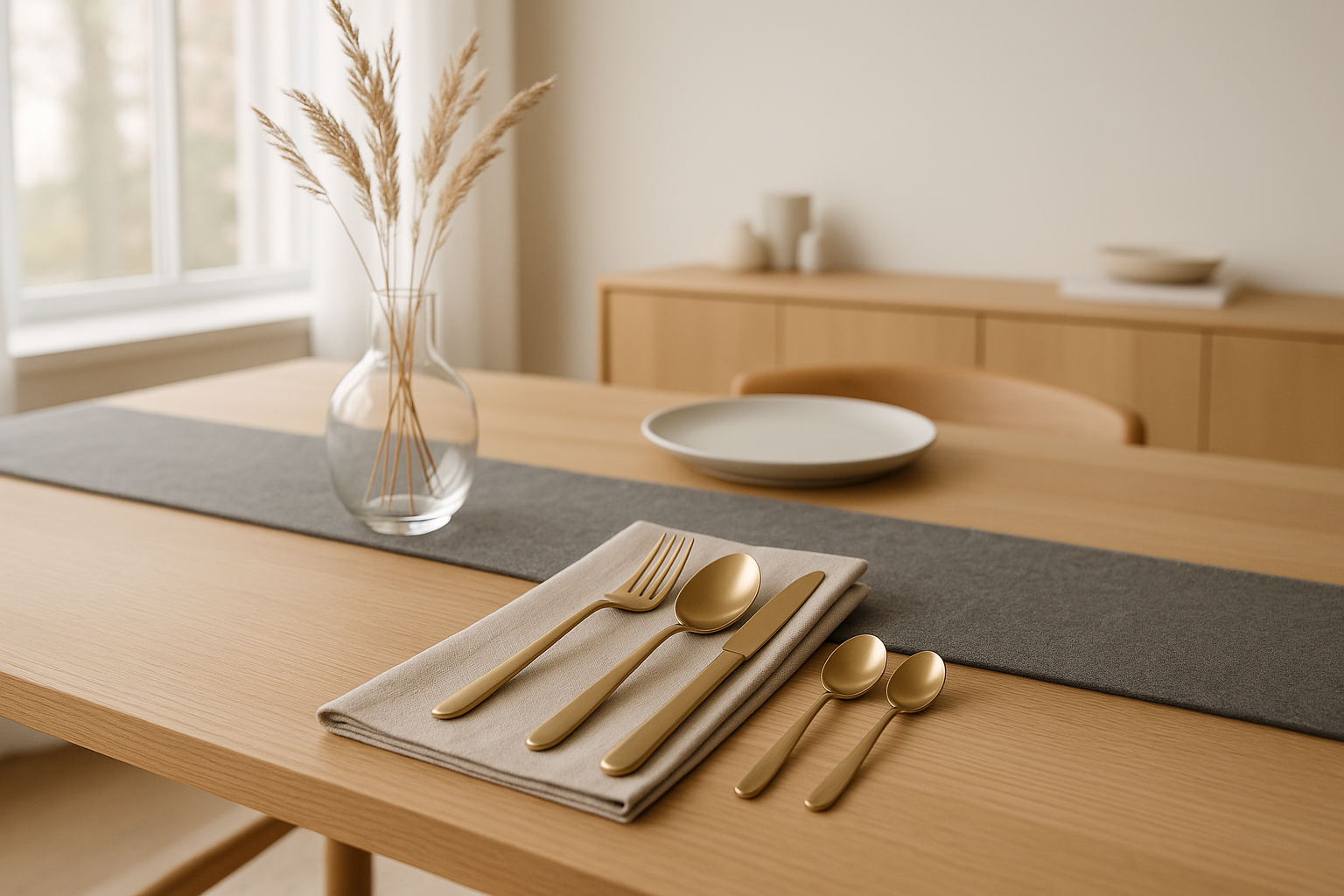 How to Set a Table with Brushed Brass Flatware