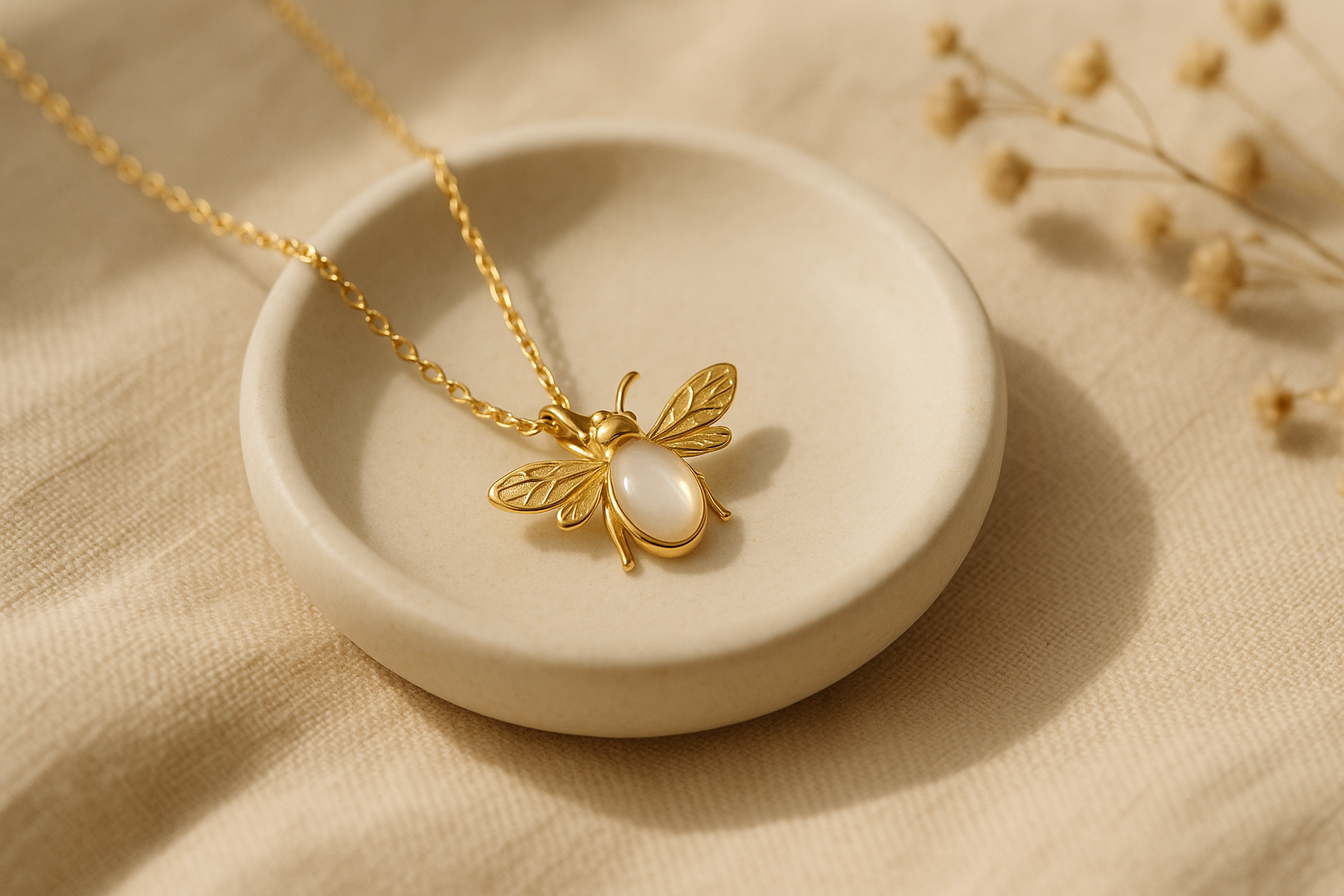 Bee Pendant Necklace