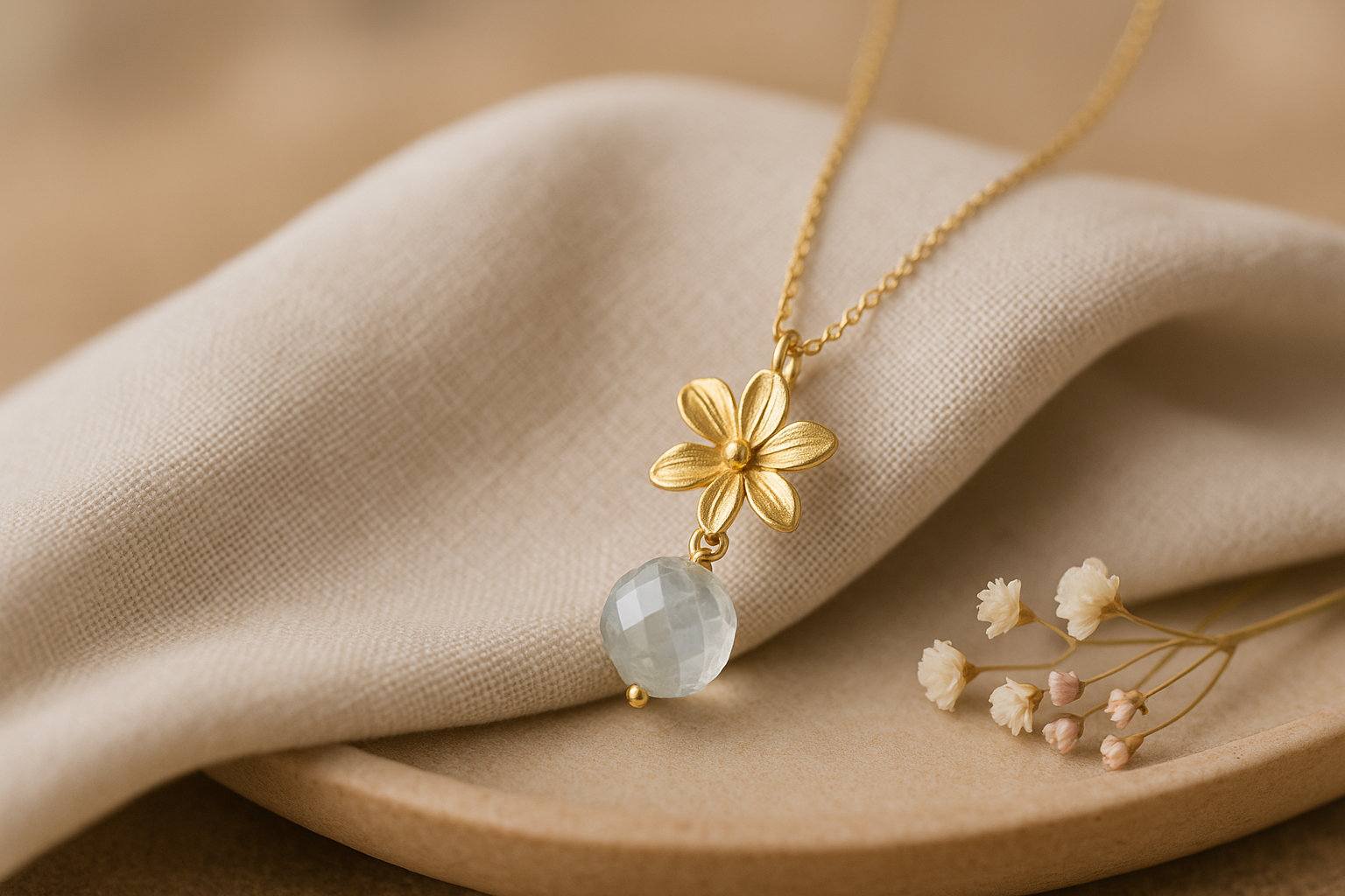 Elegant Flower Pendant Necklace