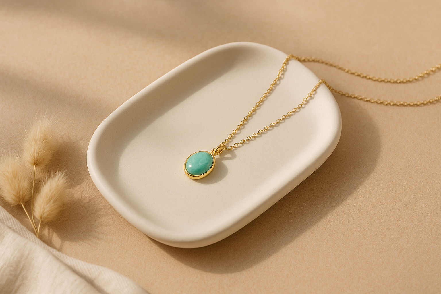 Dainty Amazonite Pendant Necklace