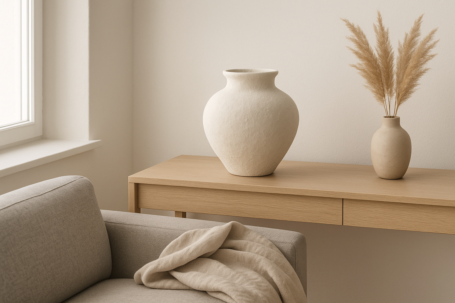 How to Style a Sculptural Paper Mache Vessel in Your Home