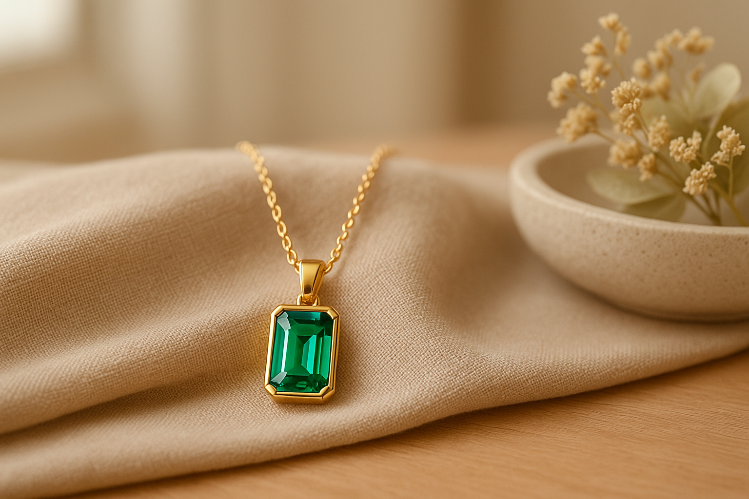 Green Cubic Zirconia Necklace