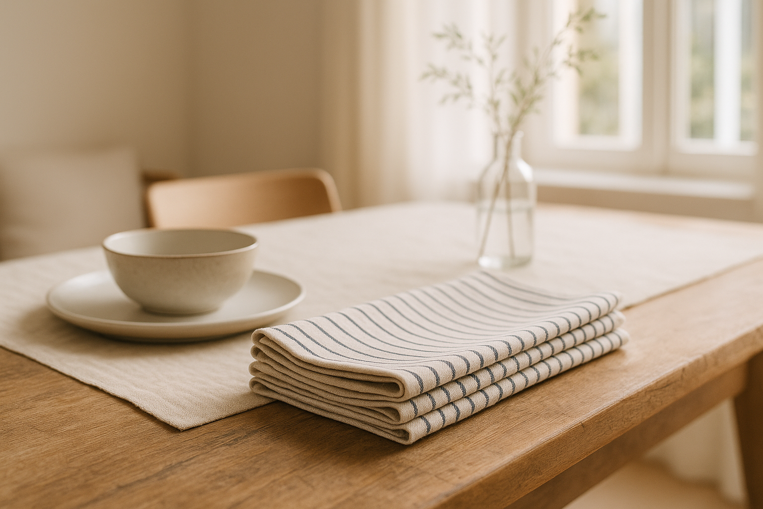 How to Style Striped Cloth Napkins for a Cozy Table