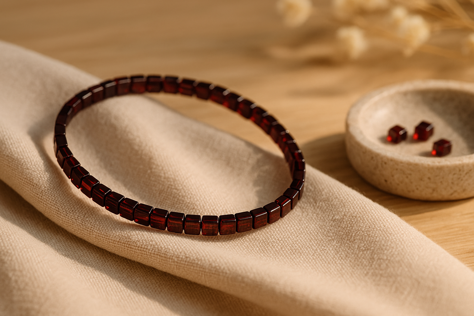 Natural Garnet Bracelet