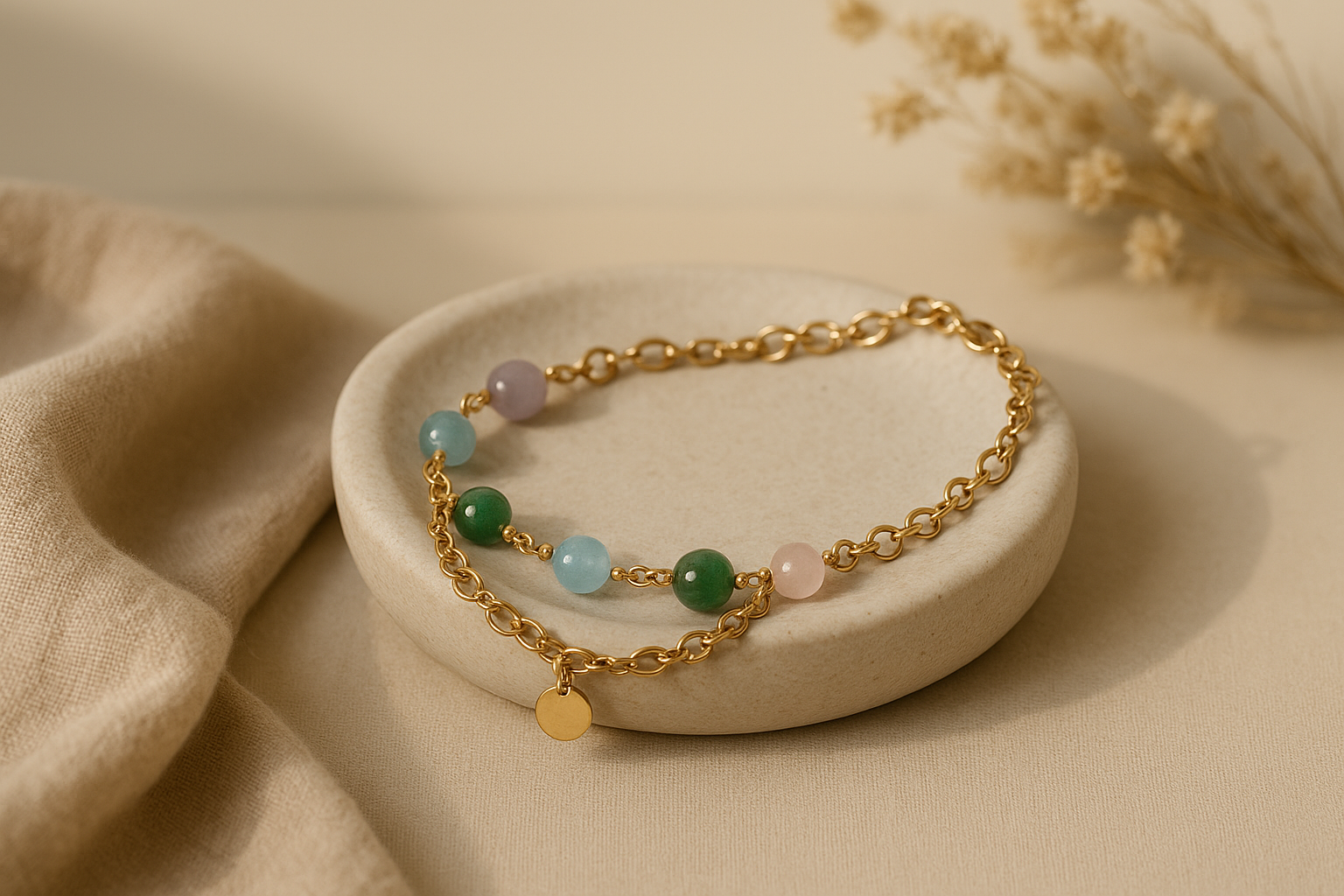 Double Layer Charm Bracelet