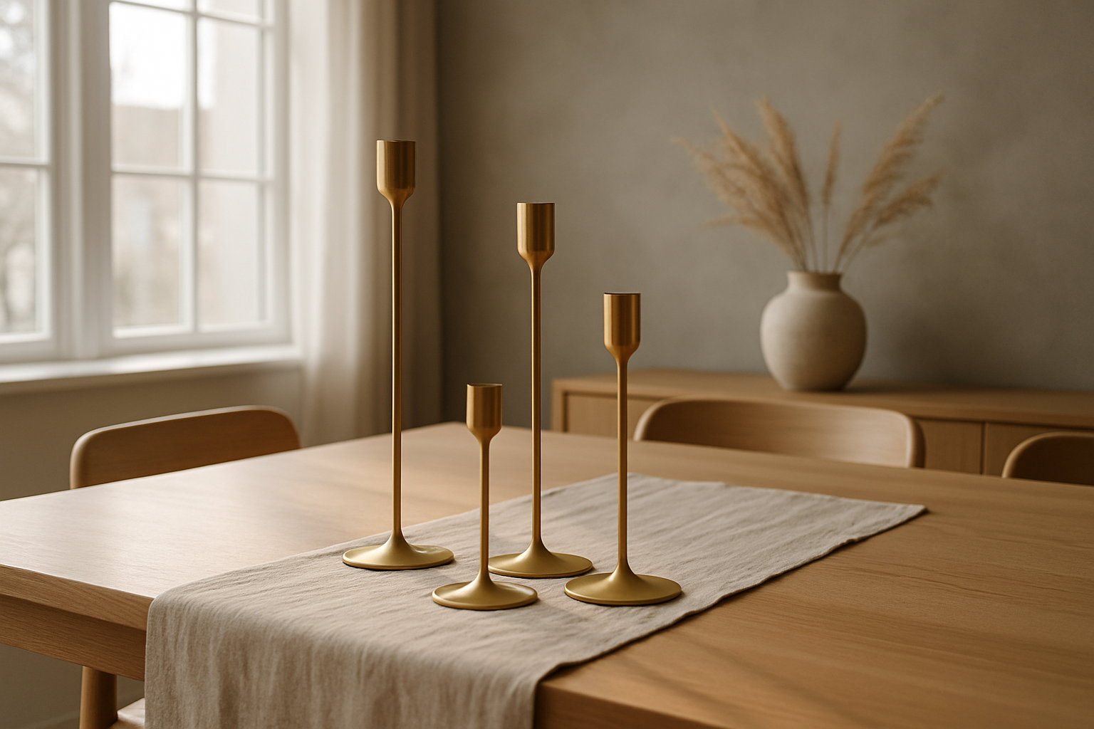 How to Style Brushed Brass Candlesticks for a Warm Modern Home