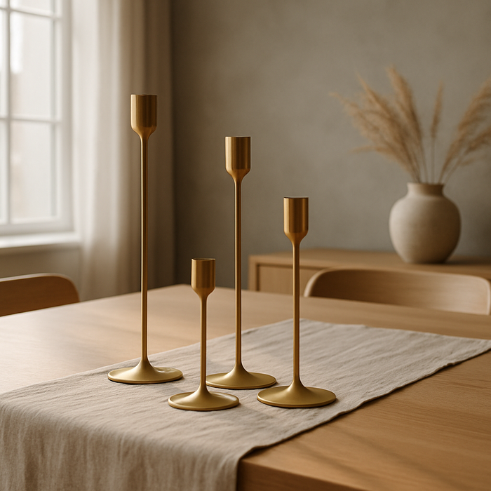 How to Style Brushed Brass Candlesticks for a Warm Modern Home
