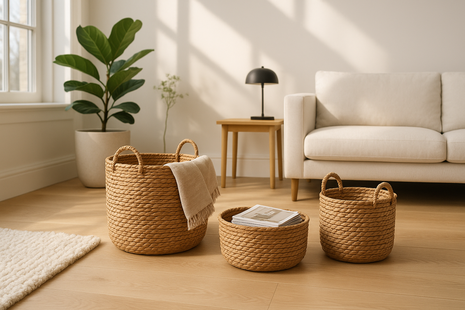 Handwoven Rattan Baskets for Natural Home Storage