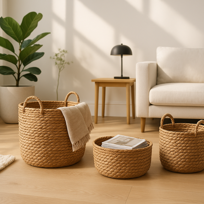 Handwoven Rattan Baskets for Natural Home Storage