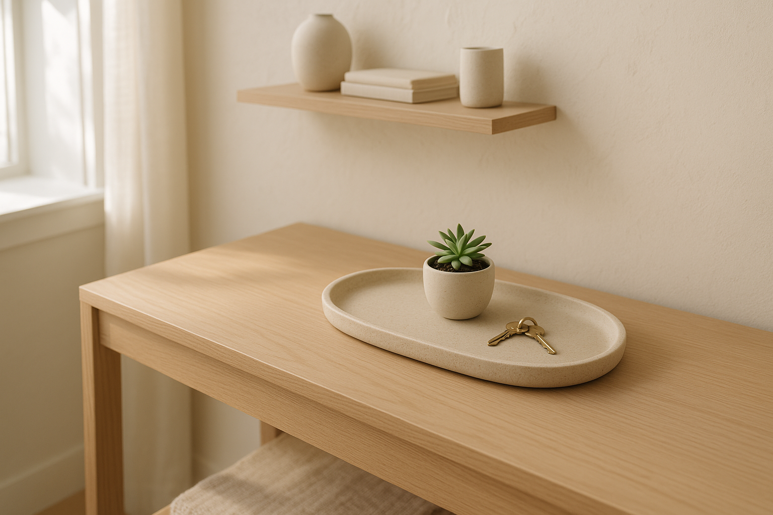 How to Style a Minimal Oval Tray for a Cleaner Home