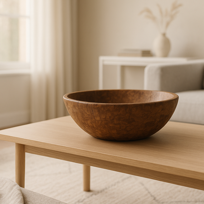 How to Style a Vintage Wood Bowl for Sculptural Home Decor