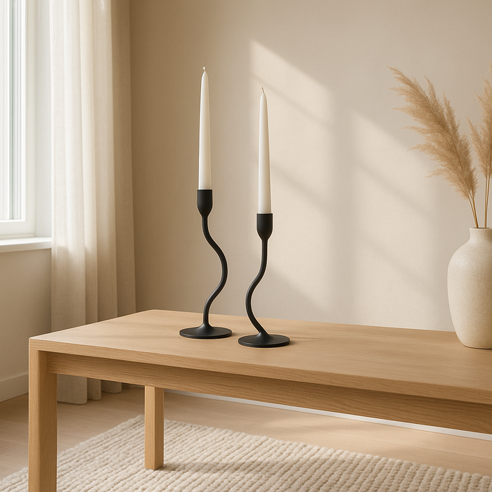 How to Style Curved Candlesticks for a Sculptural Look
