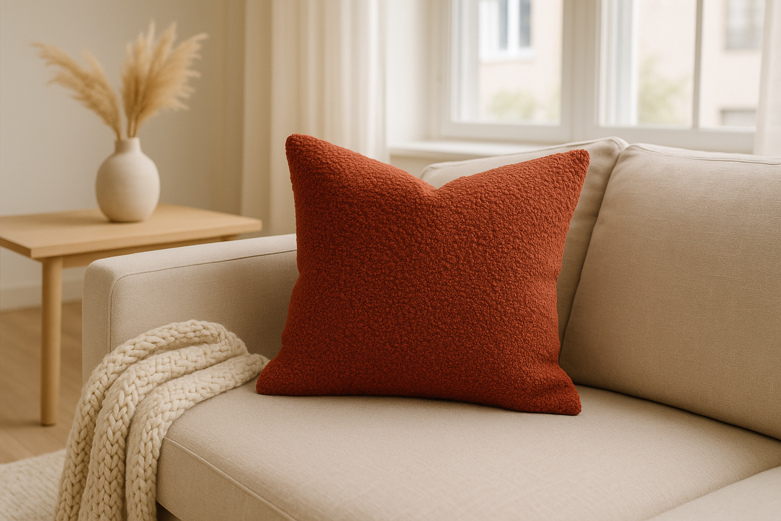 How to Style a Rust Red Pillow for Warmth and Texture