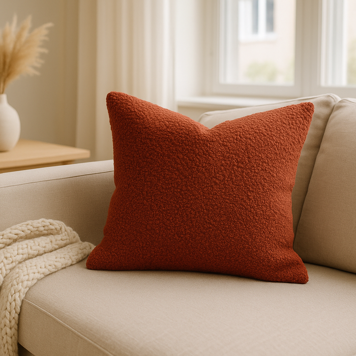 How to Style a Rust Red Pillow for Warmth and Texture