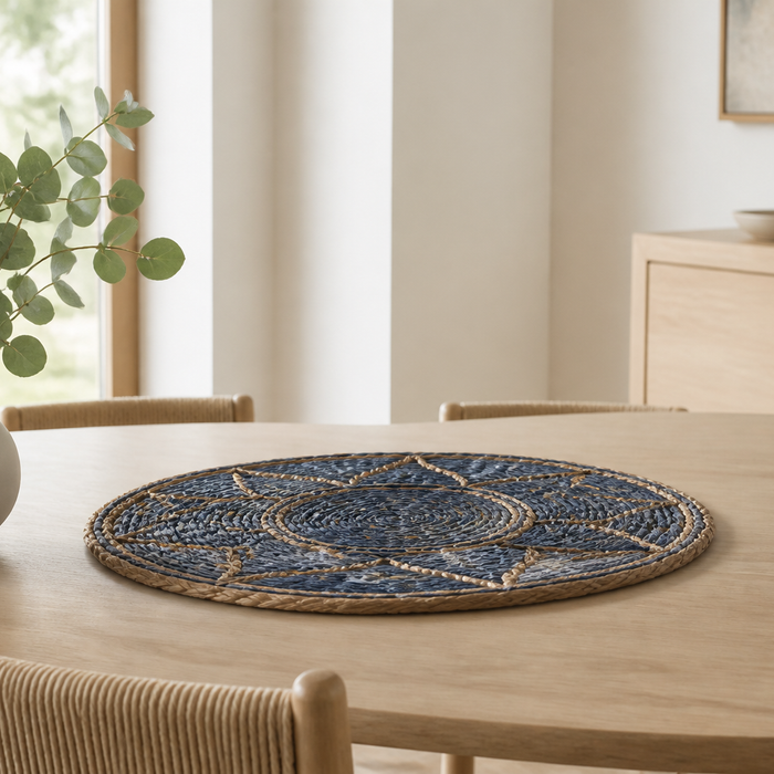 How to Style a Handwoven Raffia Centerpiece for Coastal Calm