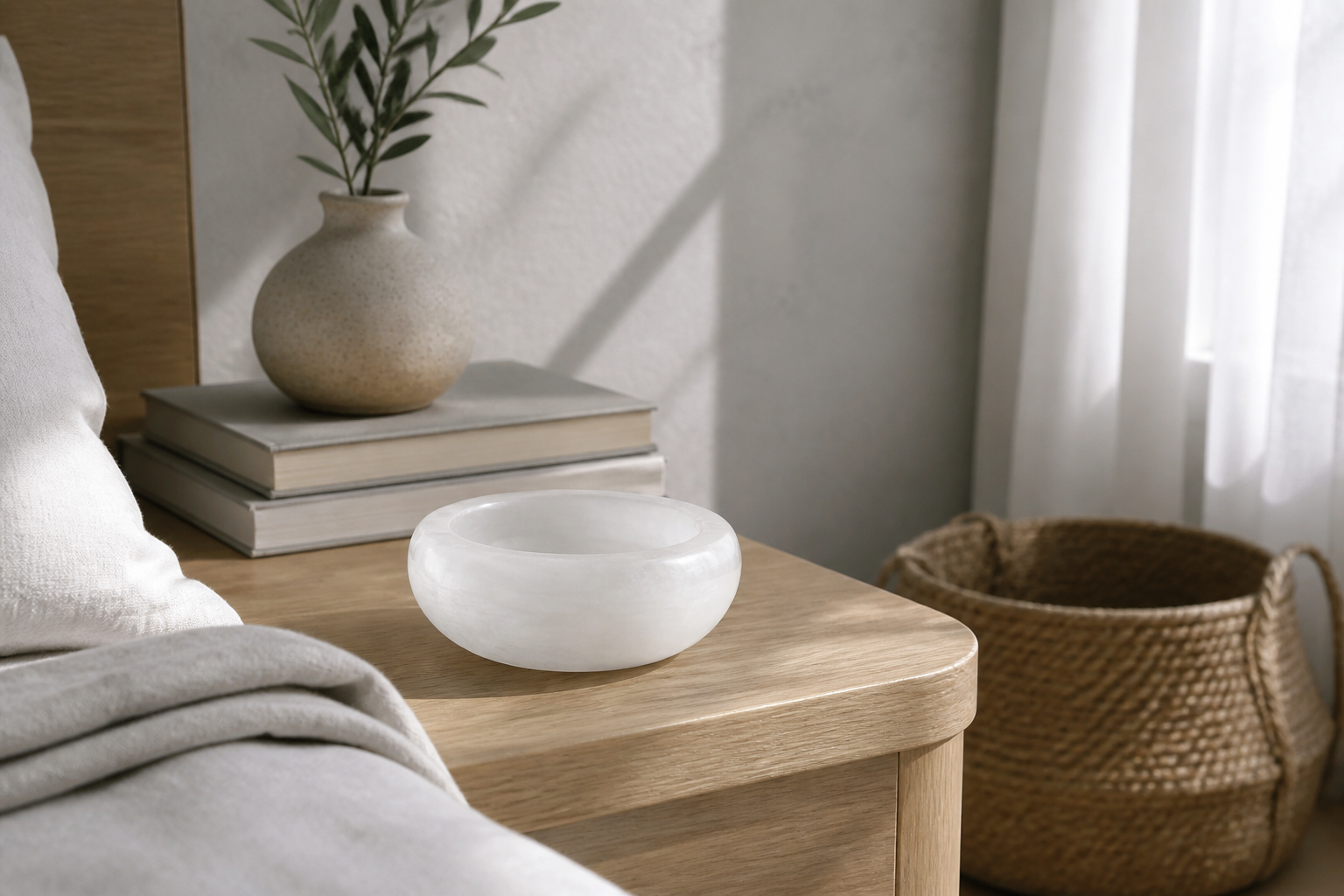 How to Style a Selenite Bowl for a Calm Home