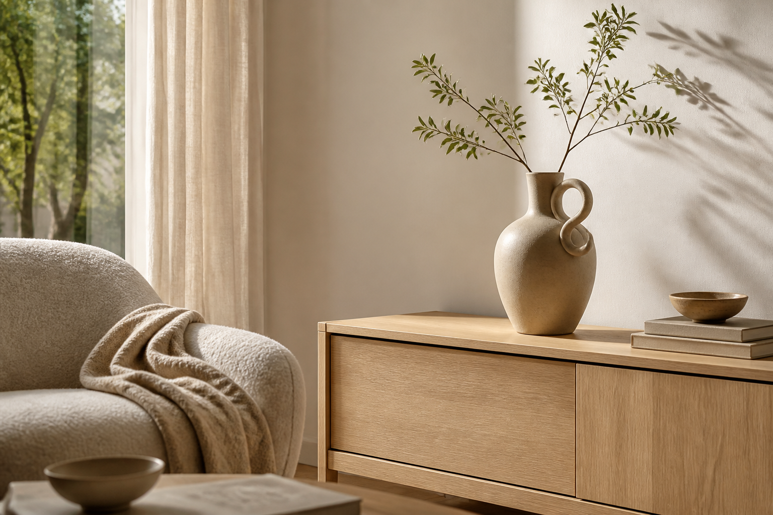 How to Style a Sculptural Vase With a Looped Handle