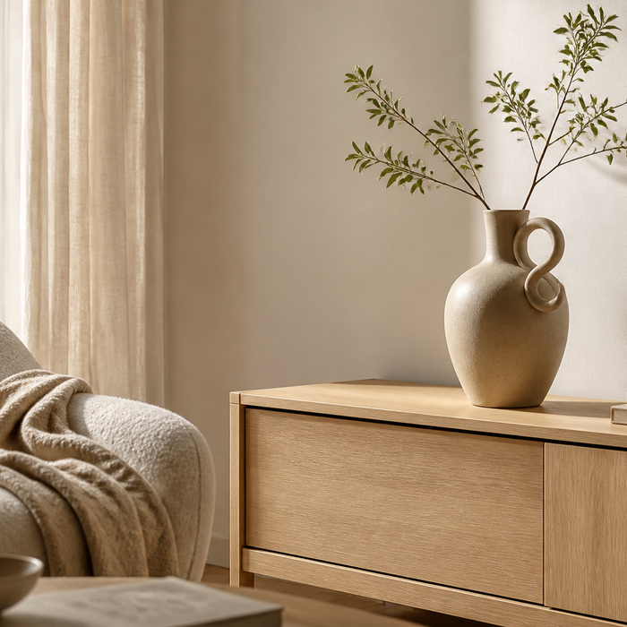 How to Style a Sculptural Vase With a Looped Handle