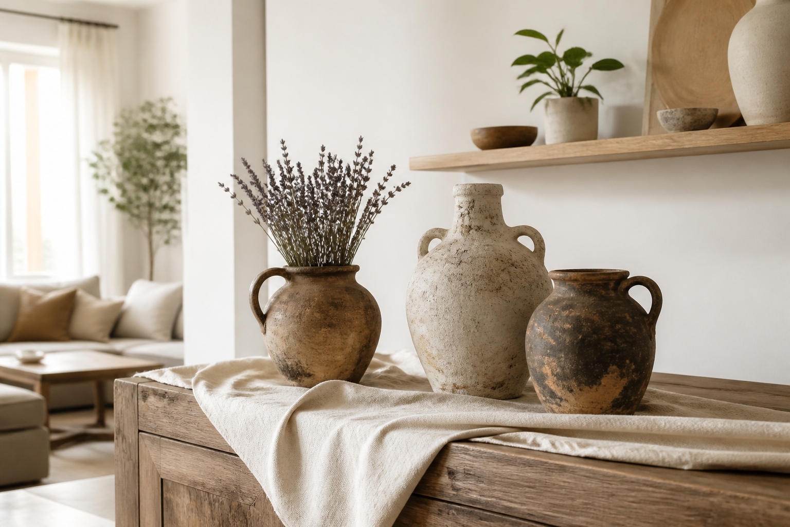 How to Style Vintage Clay Jugs in a Modern Home