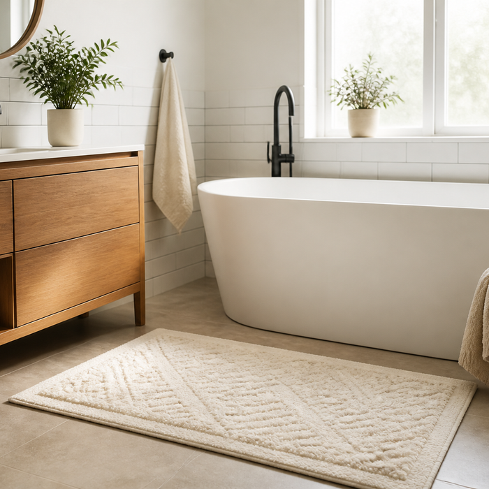 How a Cotton Bath Rug Can Elevate Your Bathroom Style