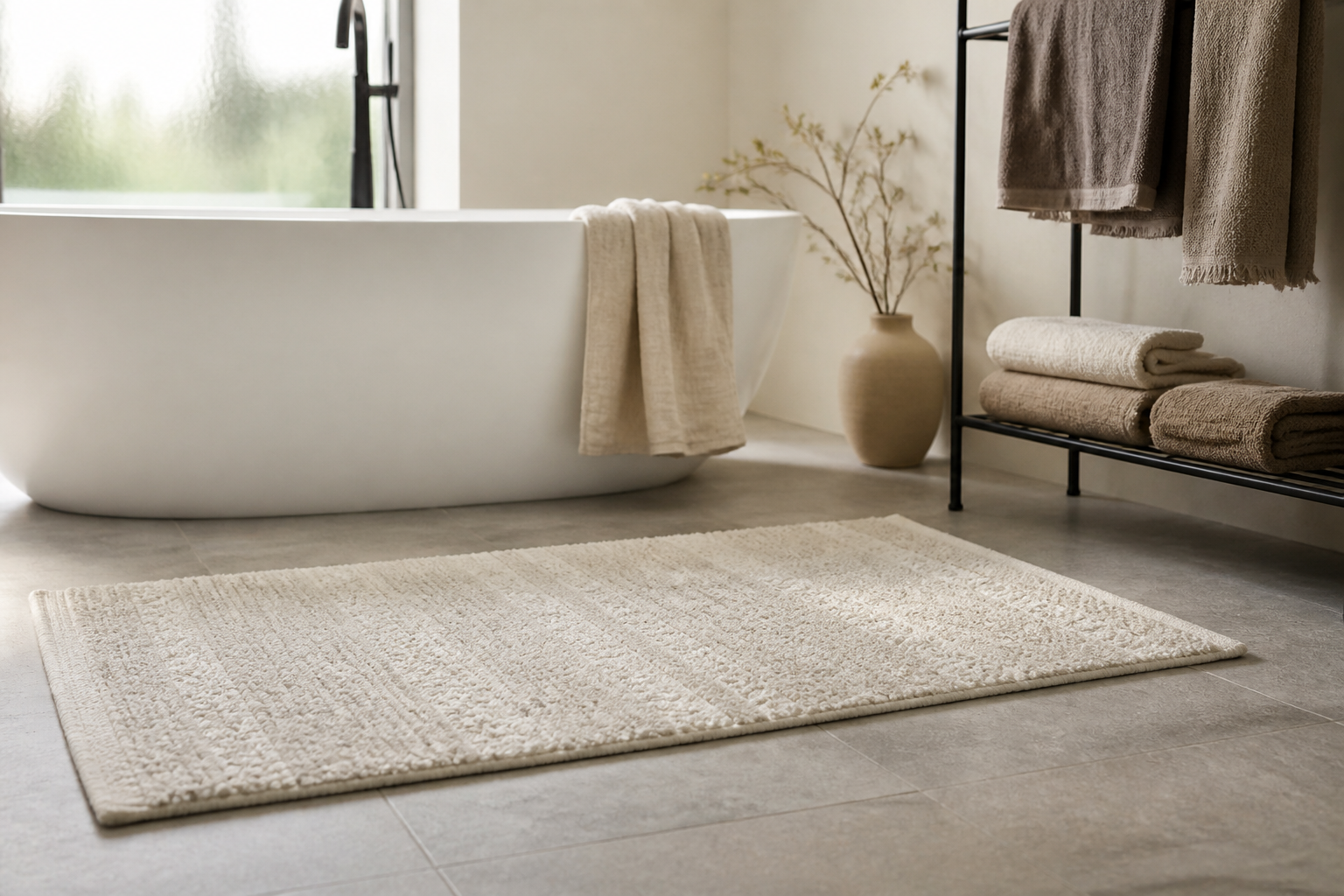 How a Chalk Bath Rug Adds Quiet Comfort to Your Space
