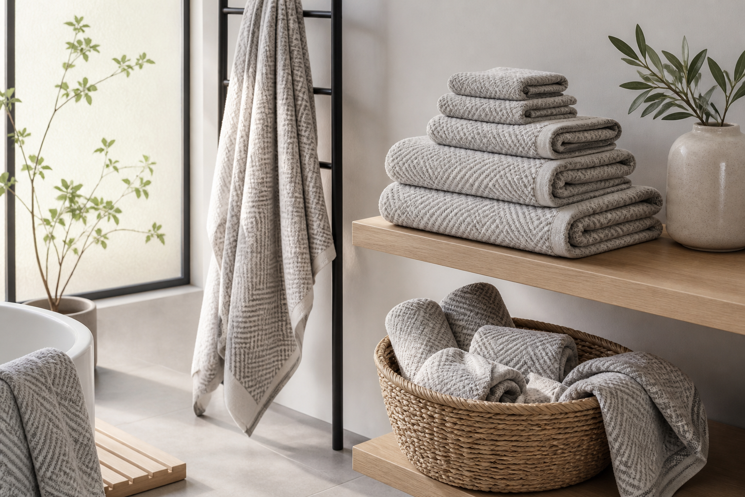 Why 600 GSM Cotton Towels Belong in a Calm Scandinavian Bathroom