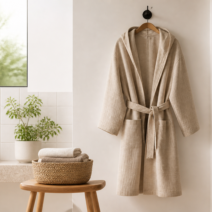 The Quiet Comfort of a Hooded Turkish Cotton Robe at Home