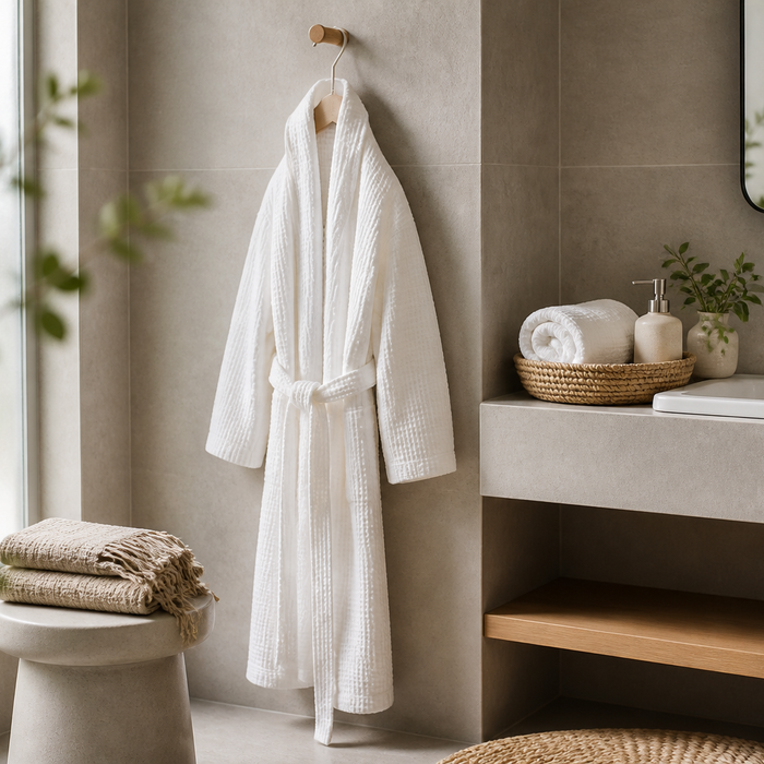 Why a Waffle Weave Bathrobe Belongs in Your Calm Home