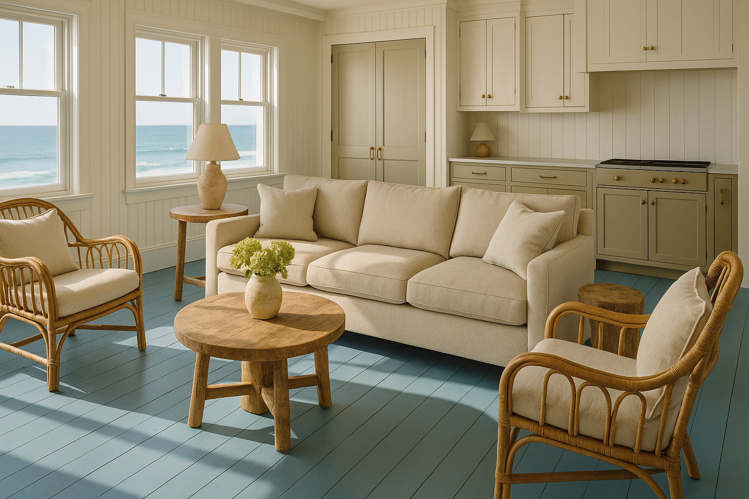 Inside a Timeless North Carolina Beach House with Vintage Charm and Painted Floors