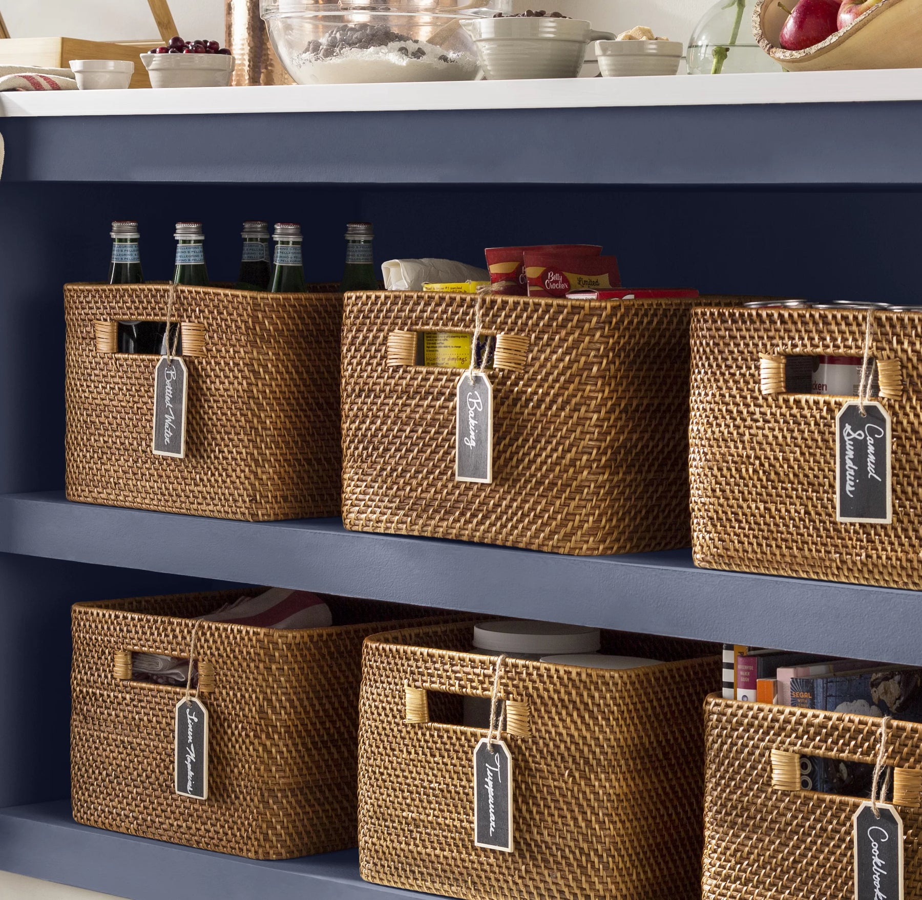 Buy Woven Baskets: Seagrass, Linen, Storage for Shelves