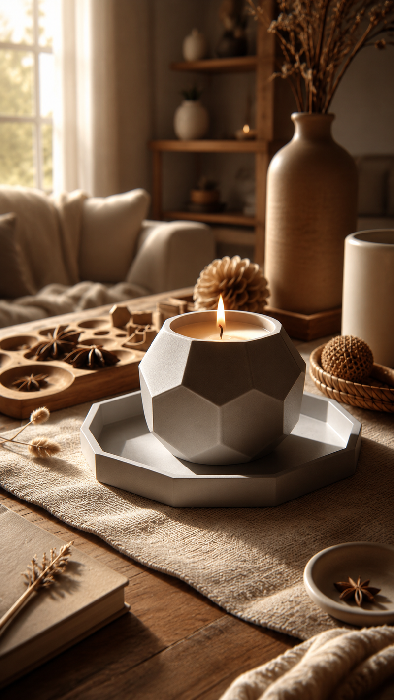 Free: Octagonal Tealight Candle Holder Set