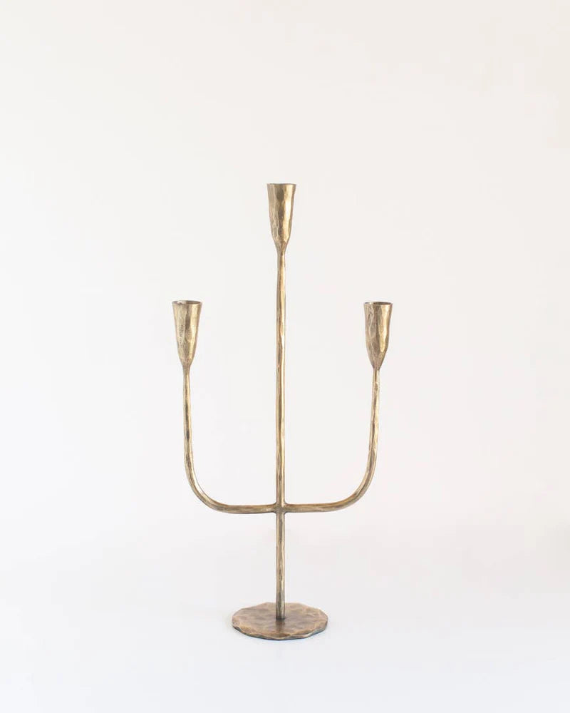 Hand-Forged Iron Candelabra