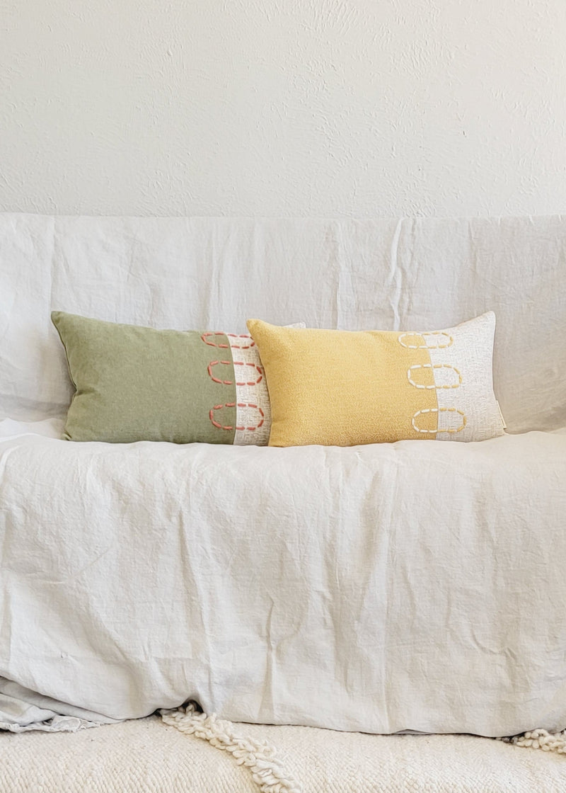 Landscapes Block Throw Pillow