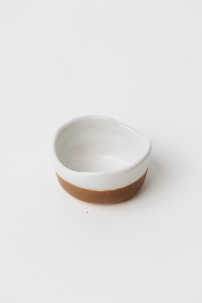 Waylon Pinch Bowl - Brown/White - Set of 4