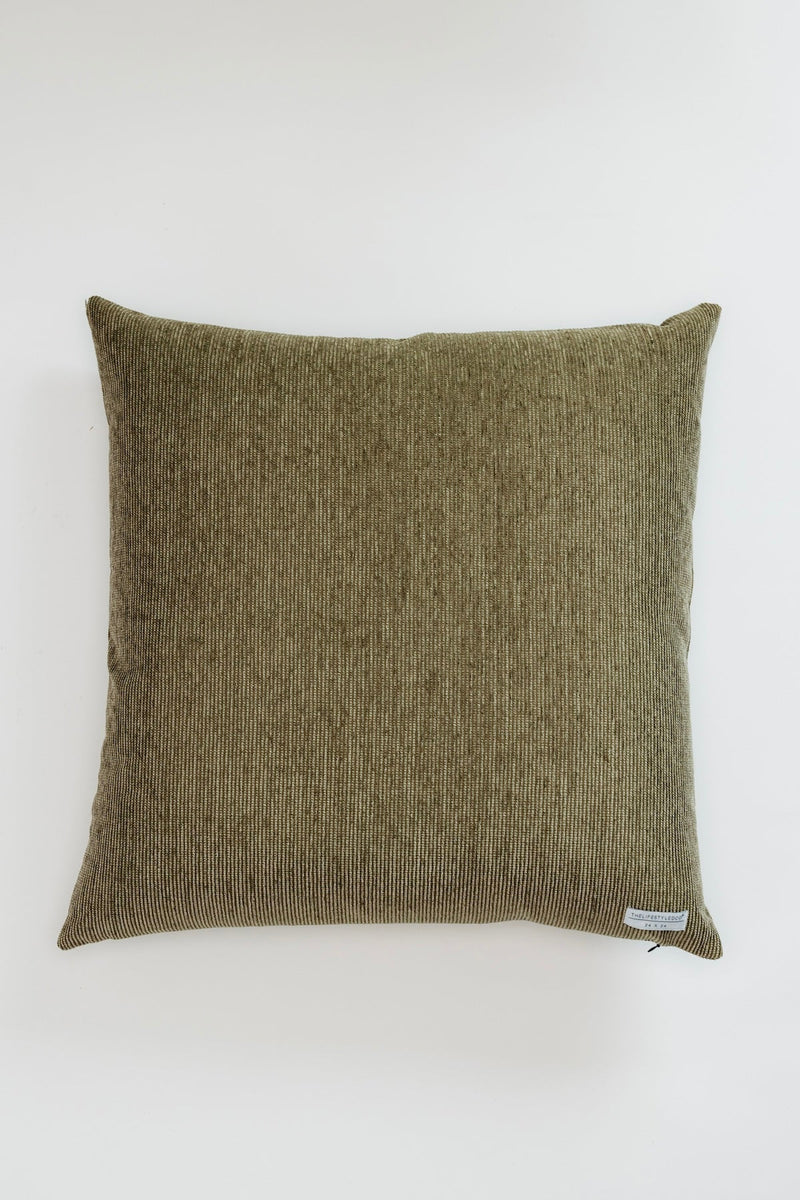 Warner Chenille Pillow - Olive - 2 Sizes