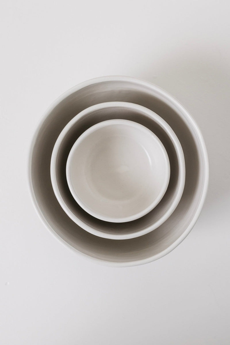 Wallace Nesting Bowls - Matte White - Set of 3