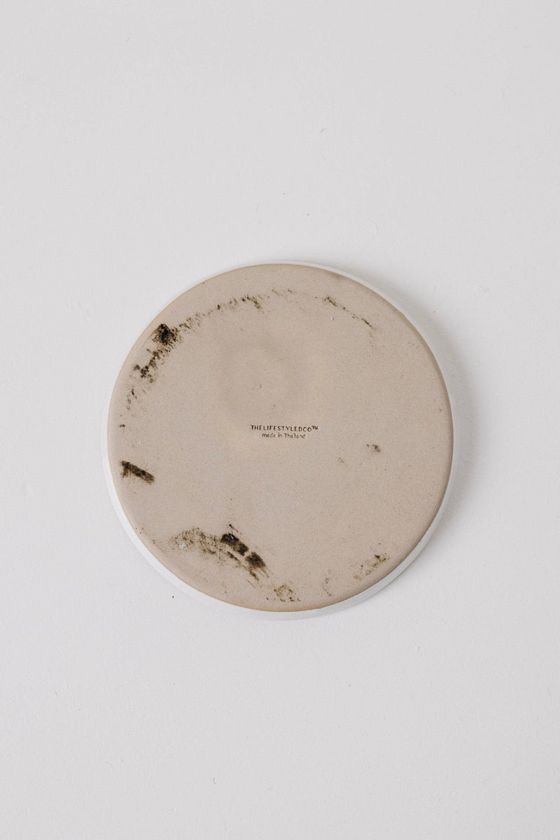 Sonnet Appetizer Plate - Matte White/Glossy White - Set of 6