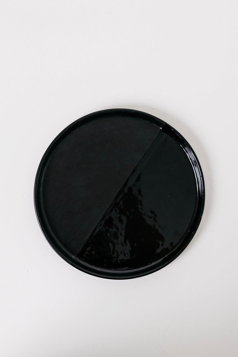 Sable Dinner Plate - Matte Black/Glossy Black - Set of 6