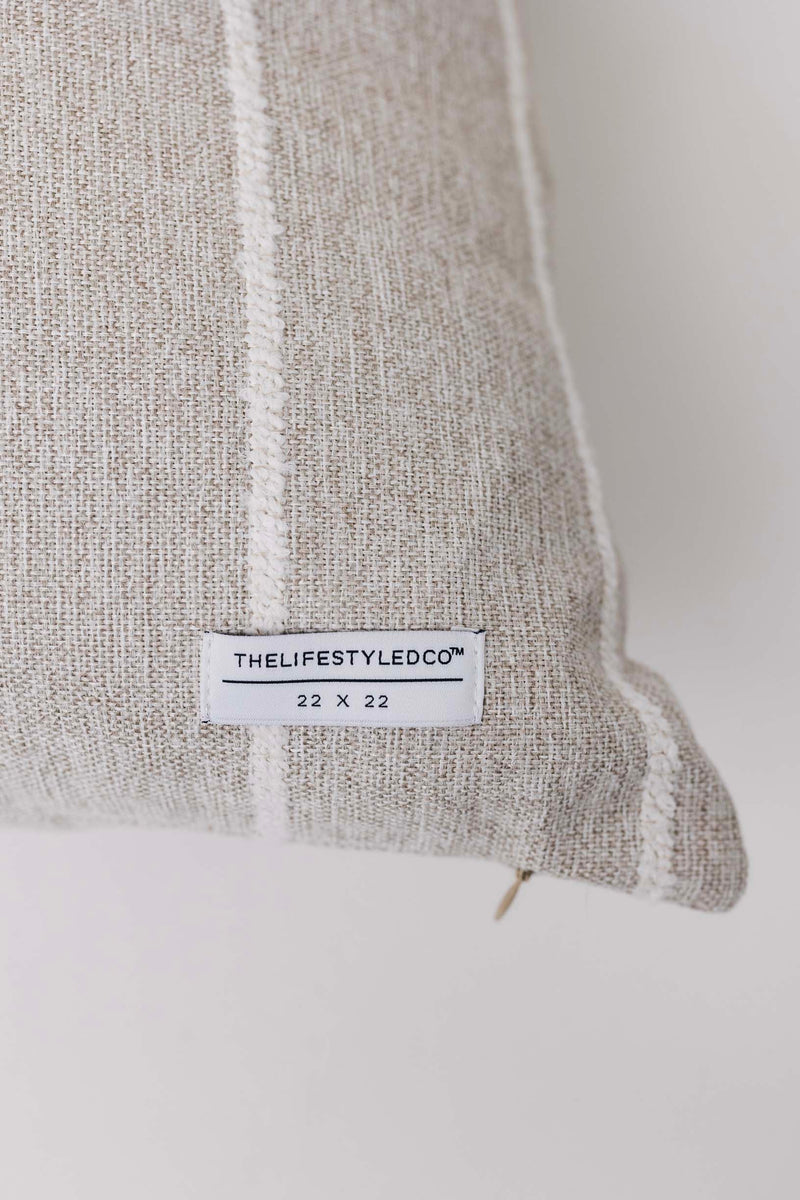 Jolie Textured Slub Stripe Pillow - 3 Sizes
