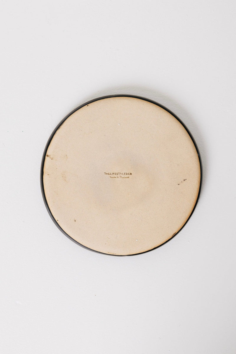 Sable Appetizer Plate - Matte Black/Glossy Black - Set of 6