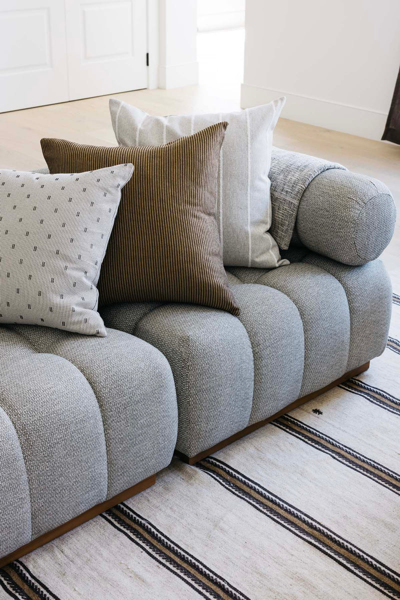 Jolie Textured Slub Stripe Pillow - 3 Sizes
