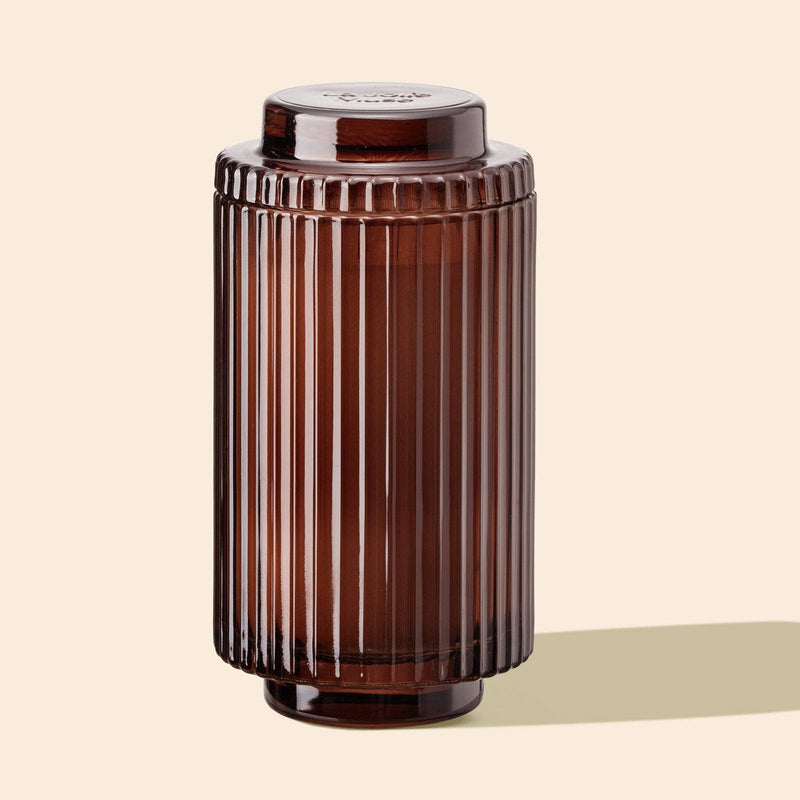 Aurélie Reeded Glass Candle: Tomato & Vine (L & M)
