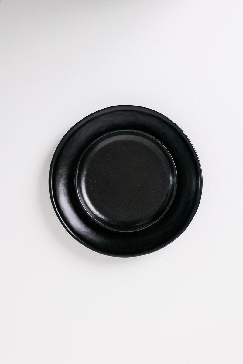 Dusk Appetizer Plate - Matte Black - Set of 6