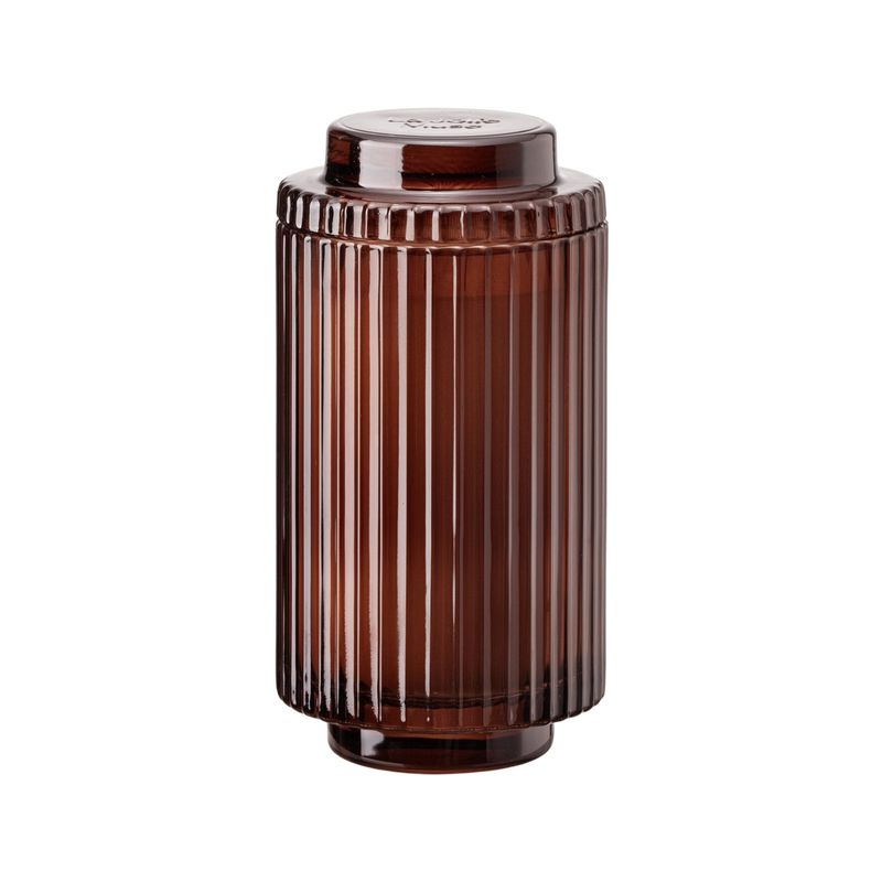 Aurélie Reeded Glass Candle: Tomato & Vine (L & M)